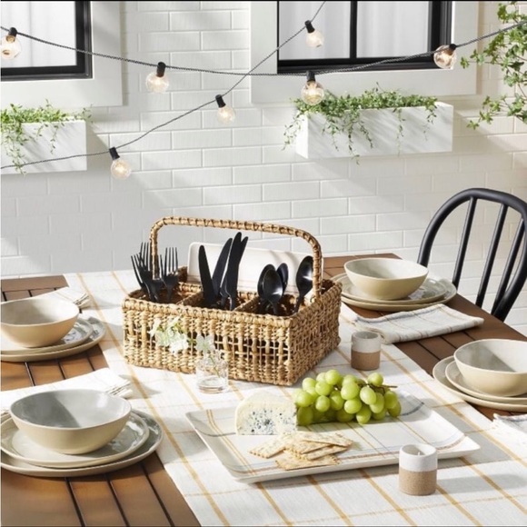 4pk 9" Tonal Bamboo-Melamine Salad Plate Natural/Cream -Hearth & Hand Magnolia - Picture 5 of 5